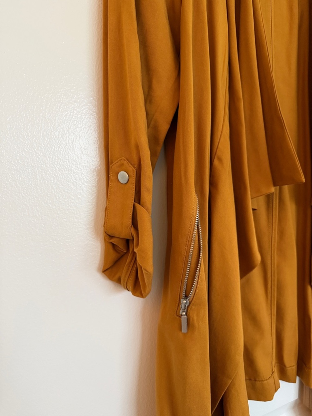 Mustard Draped Open-Front Jacket - Picture 3 of 6
